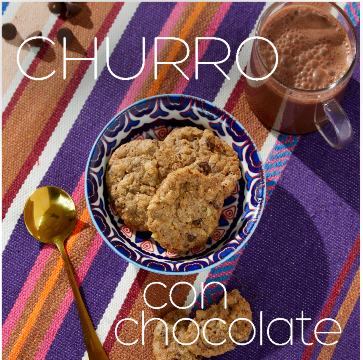 Churro Con Chocolate Oatmeal Cookies