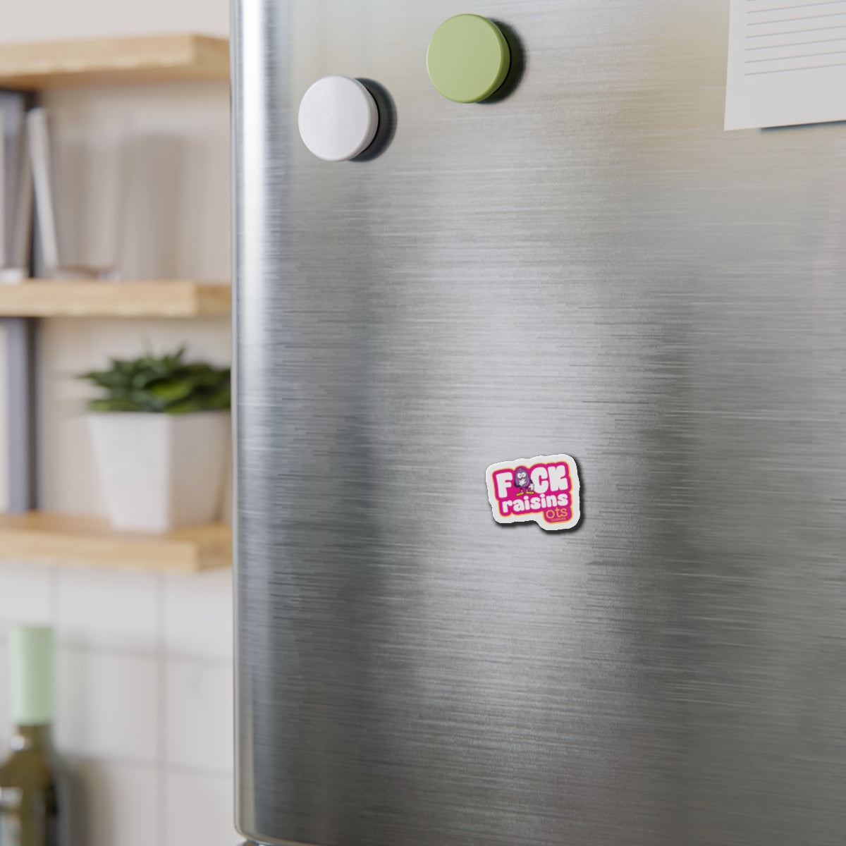 
                  
                    Die-Cut Magnet - 'F*ck Raisins' Retro Snack Parody Magnet
                  
                