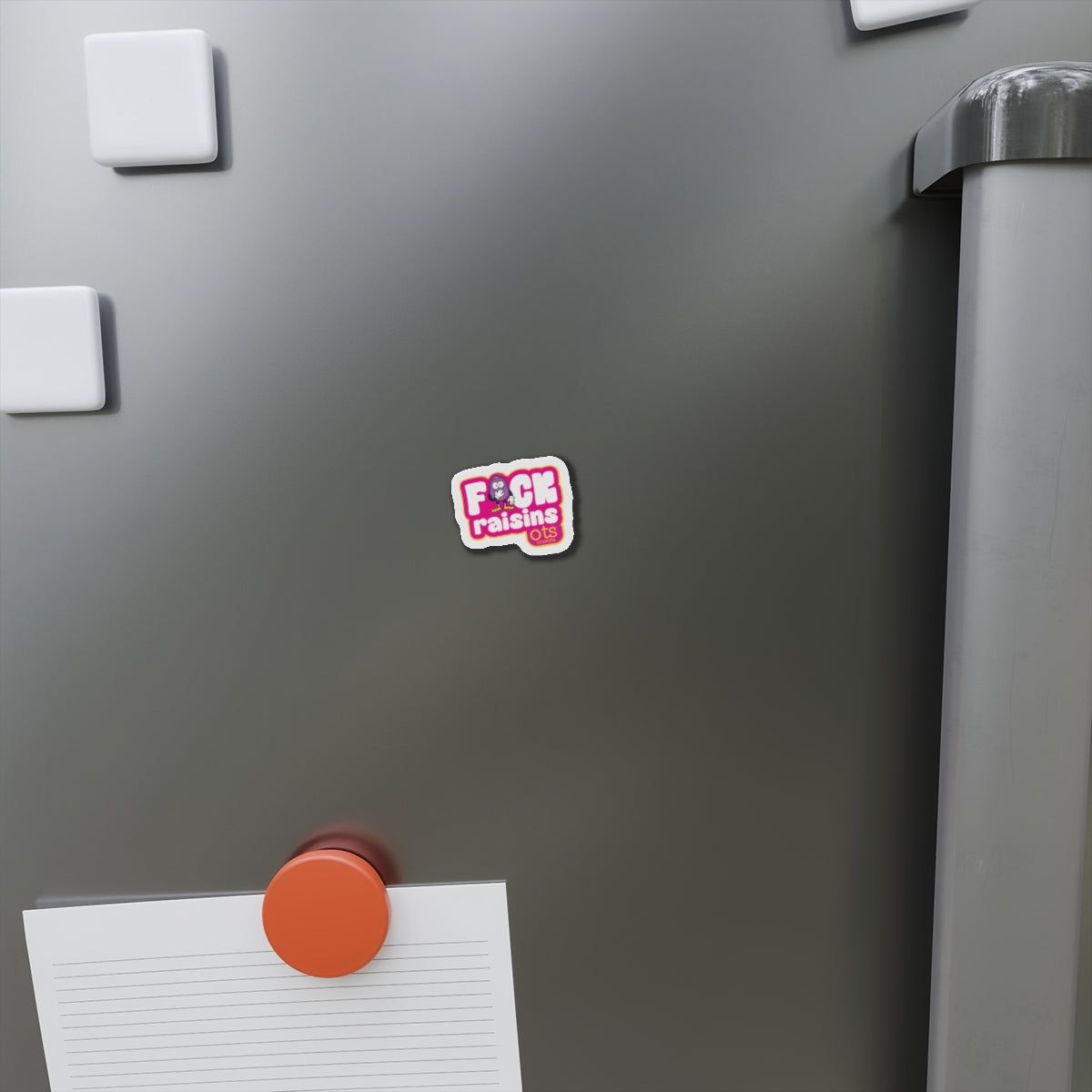 
                  
                    Die-Cut Magnet - 'F*ck Raisins' Retro Snack Parody Magnet
                  
                
