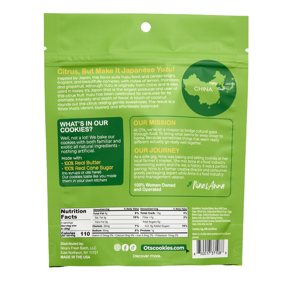 Yuzu Citrus Flavor – Bright Japanese Citrus & Coconut – O'ts Cookies